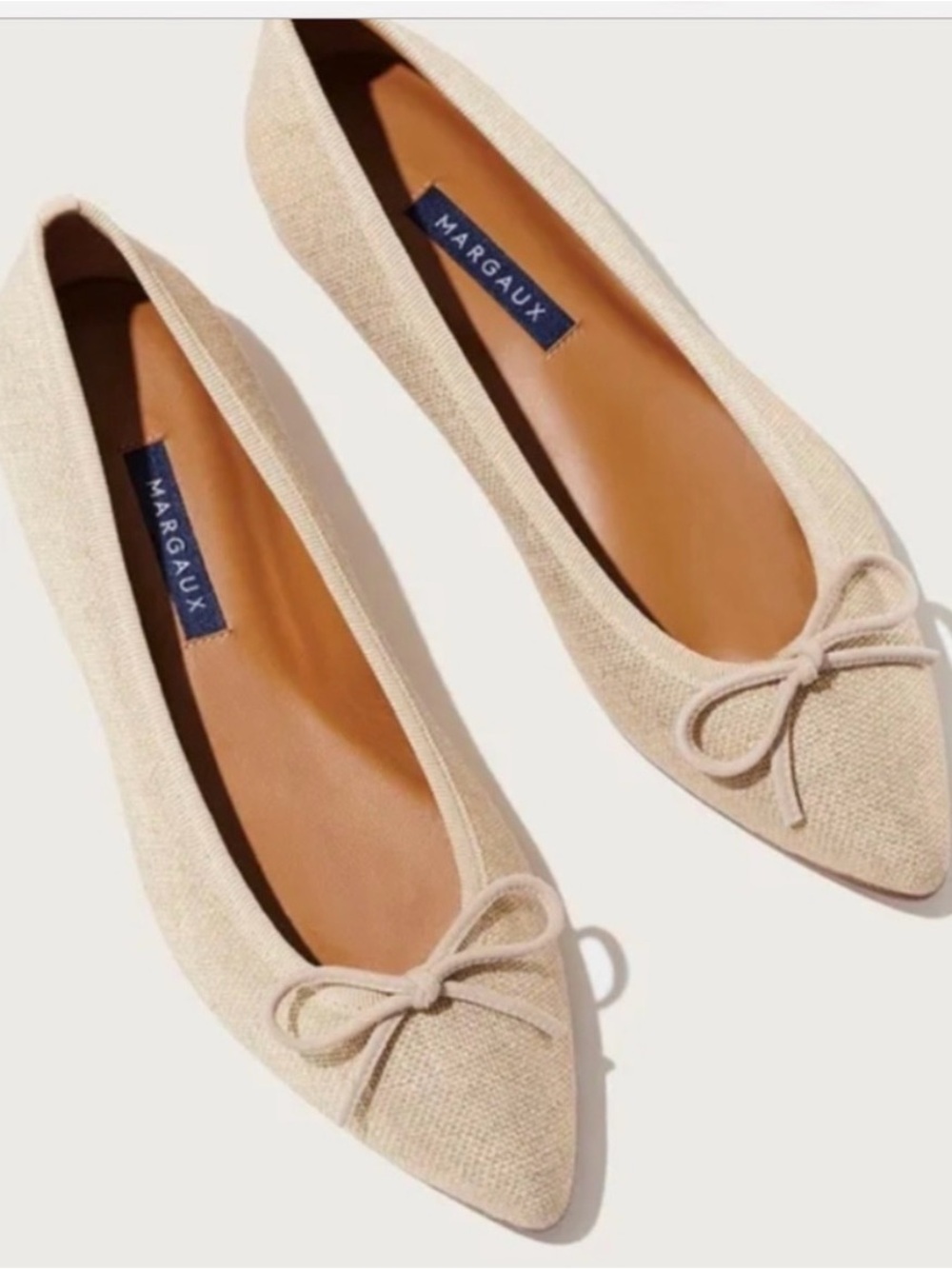 Margaux the Pointe in Linen - New in box ballet flats in Natural Beige